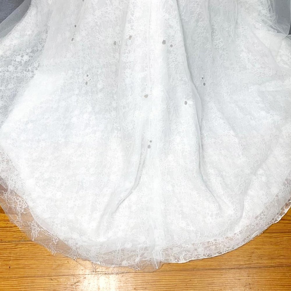 NWT GALINA SIGNATURE Strapless Mermaidcore Wedding Dress With Beaded Fri… - Picture 12 of 16